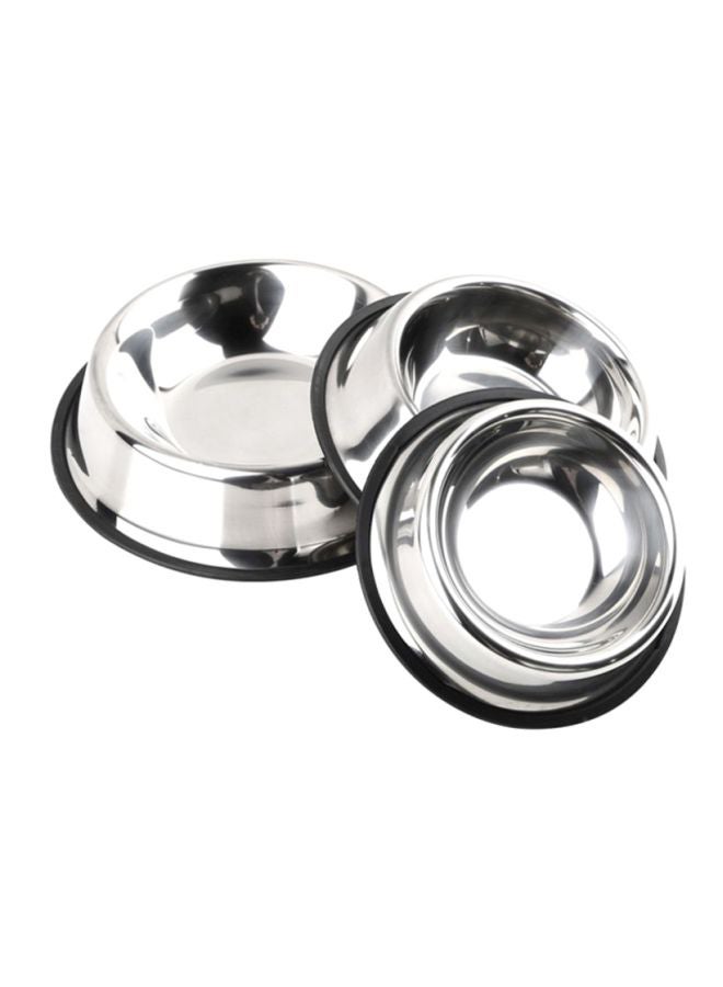 أوتاد وعاء من الاستانلس ستيل للماء والطعام فضي - Image 2