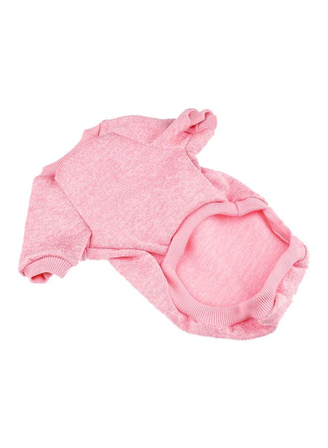 OUTAD Casual Winter Sweater With Hoodie Pink XL - Image 2