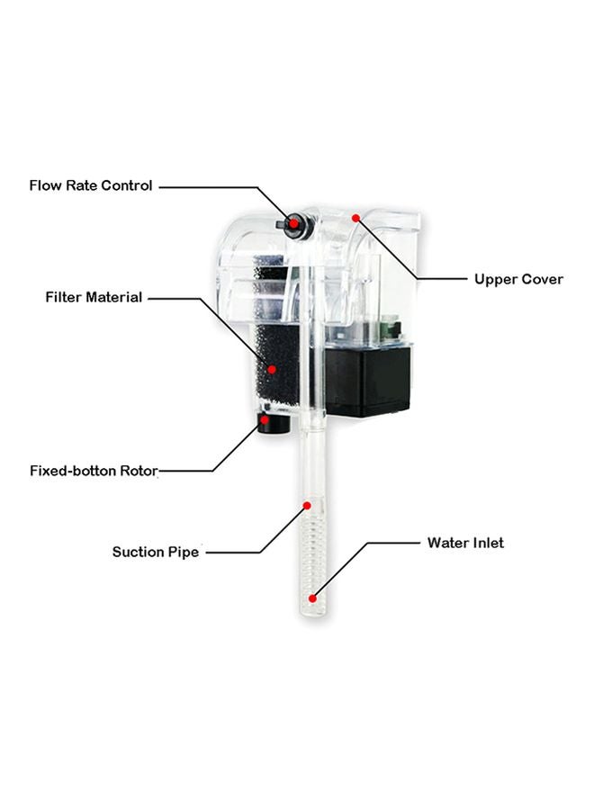 ANSELF External Oxygen Pump For Aquarium Clear/Black 19.5cm  - Image 2