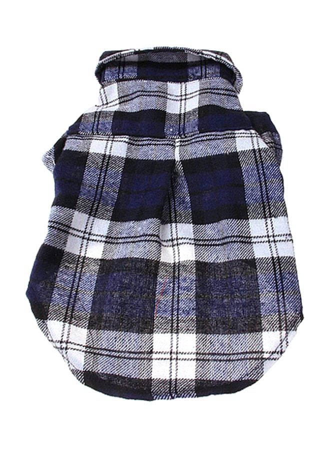 أوتاد كنزات صيفية عصرية بنقشة المربعات أزرق M - Image 2