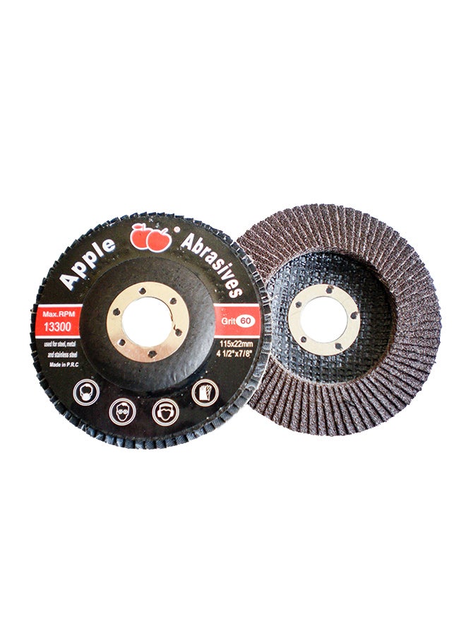 Premium Flap disc Aluminium Oxide 60 Grit Red 115 x 22mm