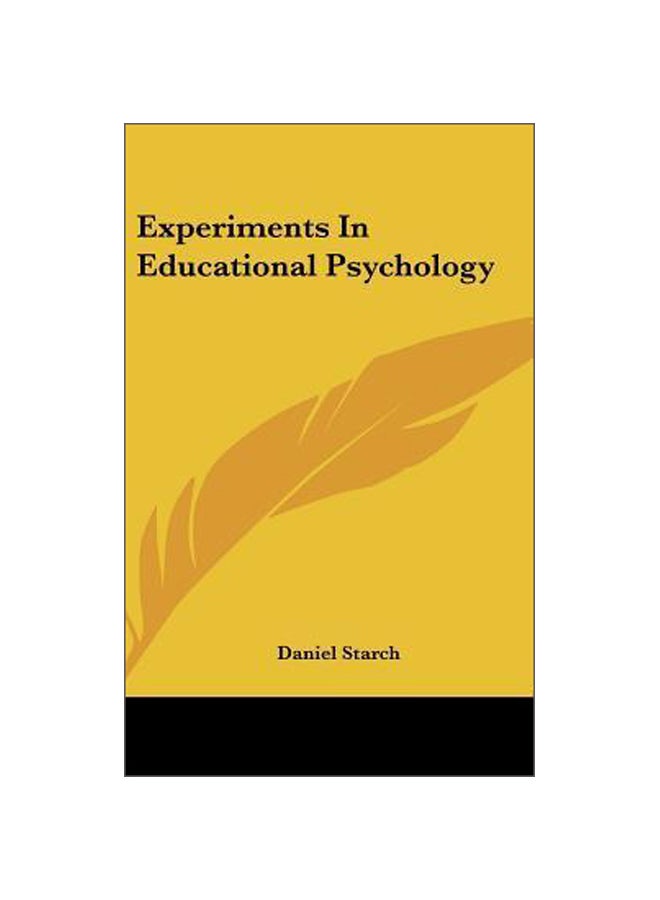 Experiments In Educational Psychology hardcover english - 25 Jul 2007 