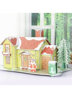 OUTAD Christmas Cartoon 3D House Puzzle Cabin Multicolour  - Image 2