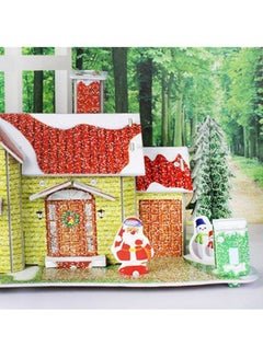 OUTAD Christmas Cartoon 3D House Puzzle Cabin Multicolour  - Image 3