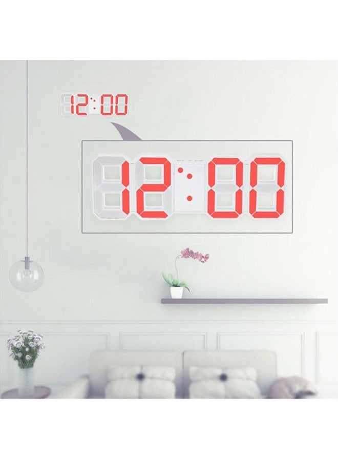 OUTAD - Modern Design Large Size Digital LED Wall Clock White 215x38x88mm - Image 1