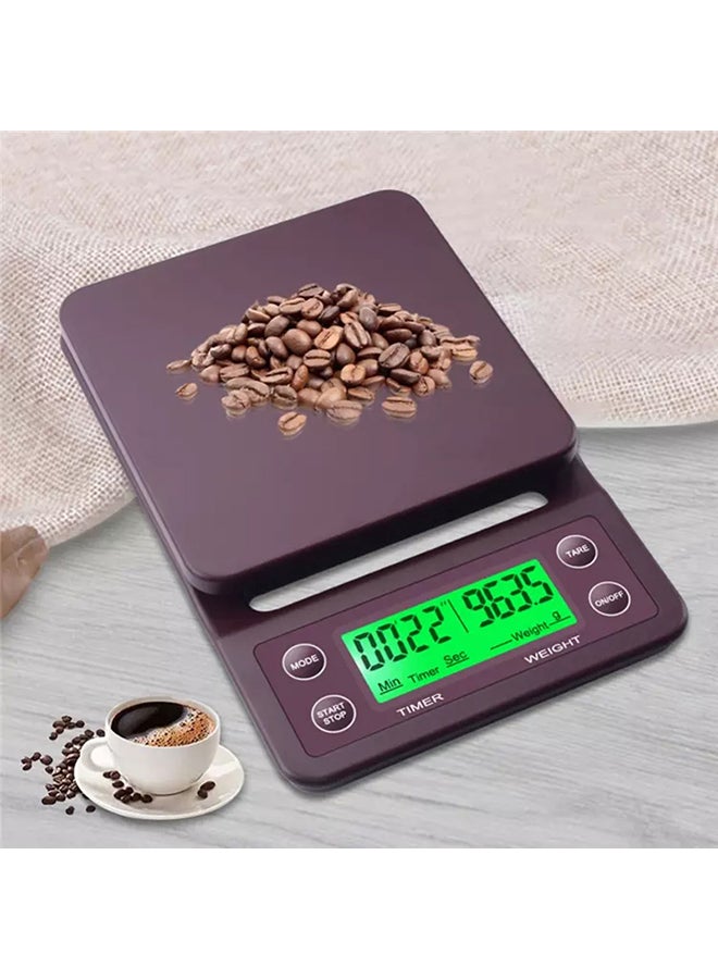 Coffee Digital Scale With Timer And Thermometer Brown/Black/White 18cm  - Image 4