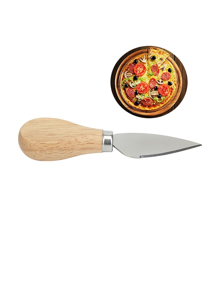 Generic - 4-Piece Cheese Tool Set With Wooden Handle Silver/Brown - Image 1