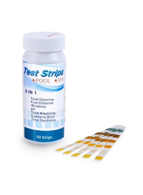 50-Piece 6-In-1 Test Strips Multicolour