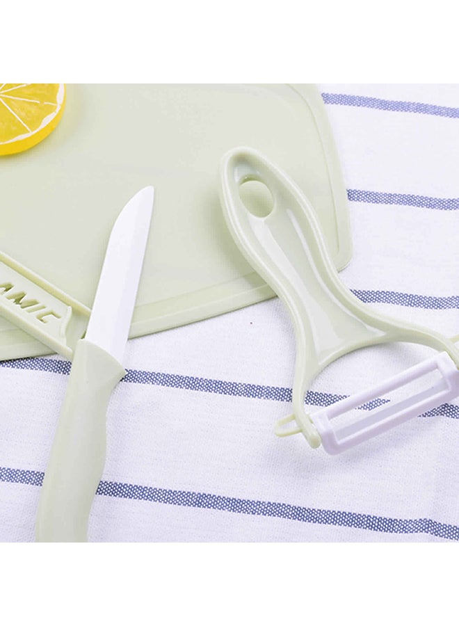Generic Chopping Cutting Board With Knife And Peeler Green  - Image 2