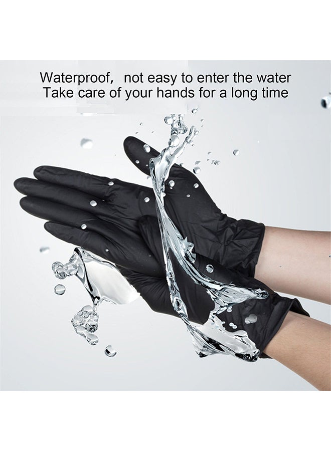 100-Piece Disposable Industrial Nitrile Gloves Black - Image 5