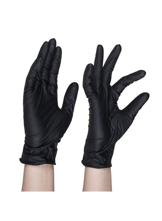 100-Piece Disposable Industrial Nitrile Gloves Black - Image 4