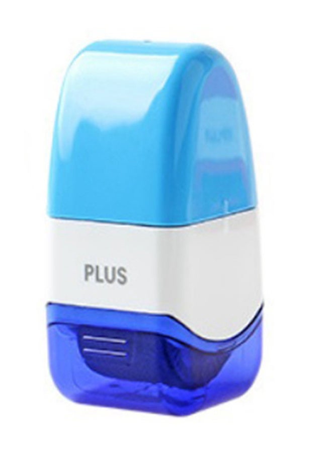 Self-Inking Identity Theft Protection Privacy Seal Roller Stamp Blue/White - Image 1