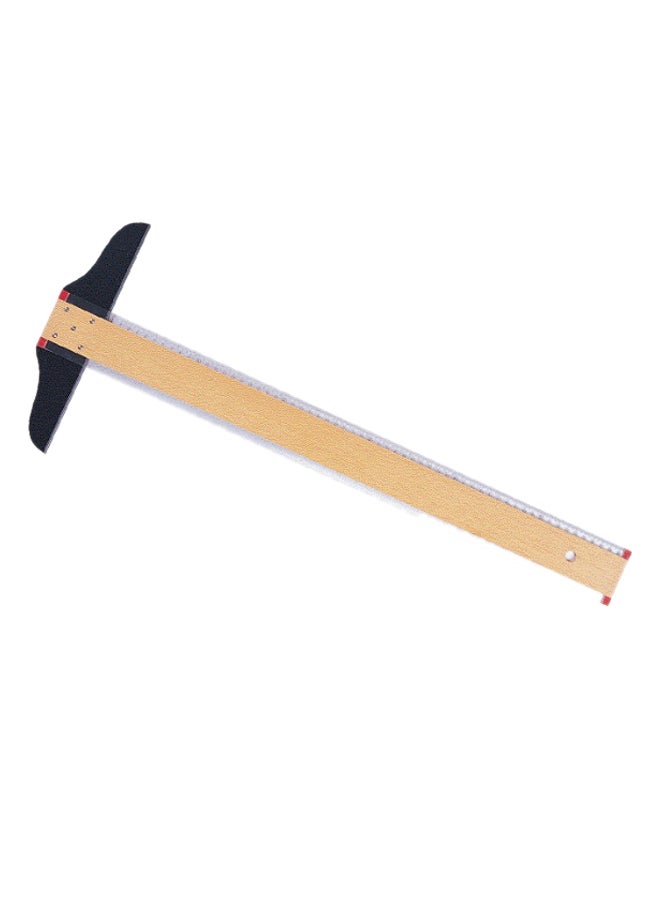 ati Double Acrylic Edge Blade T-Shape Ruler Black/White/Brown - Image 1