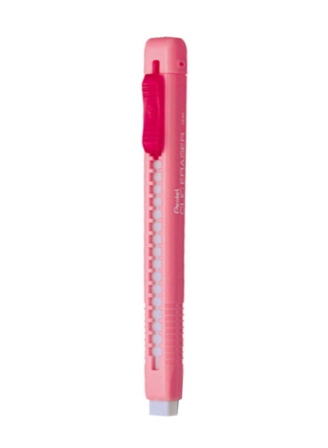 Pentel Clic Eraser Grip Pink/White 