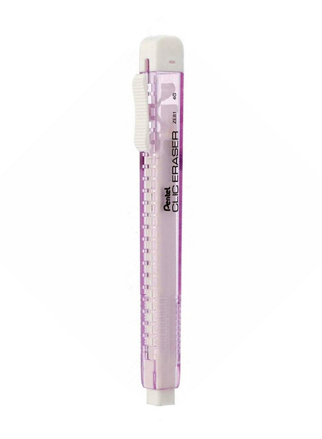 Pentel Clic Eraser Grip Pink/White 