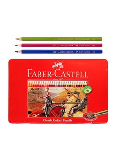 Pack Of 36 Classic Colour Pencils Multicolour
