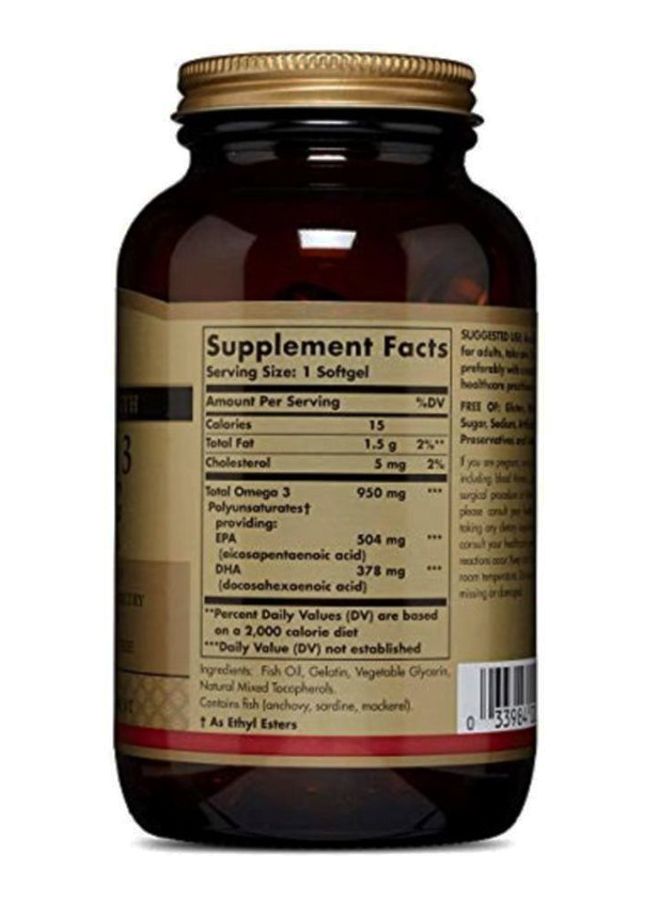Solgar Omega 3 950 Mg - 100 Softgels - Image 2