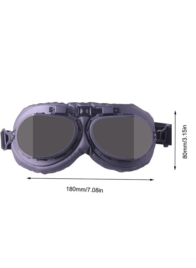 Retro Motorcycle Sunglasses Grey/Black - Image 2