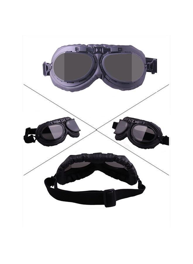 Retro Motorcycle Sunglasses Grey/Black - Image 3