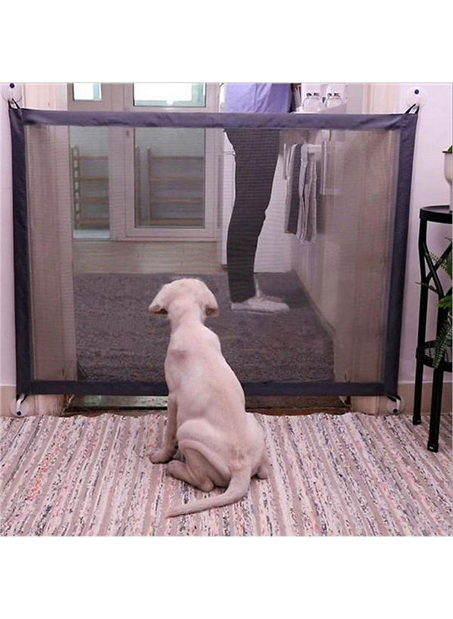Generic Portable Foldable Pet Isolation Fence Black/Silver/White 110 x 72cm  - Image 3