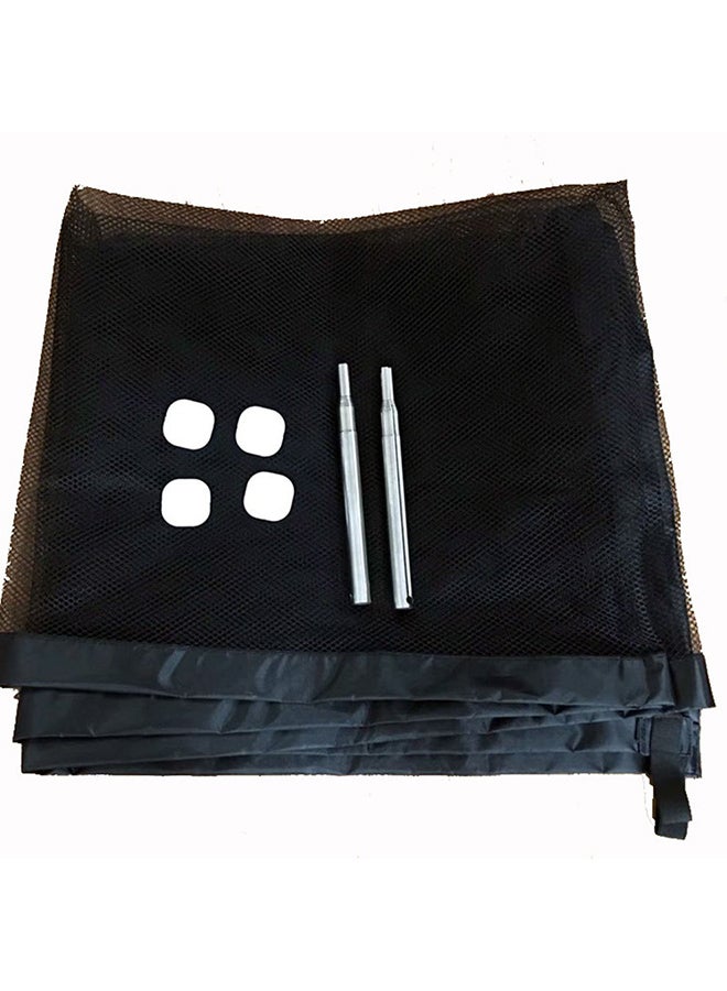 Generic Portable Foldable Pet Isolation Fence Black/Silver/White 180 x 72cm  - Image 1