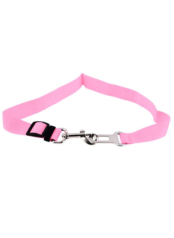 Retractable Safety Pet Seat Leash Pink/Black/Silver - Image 2