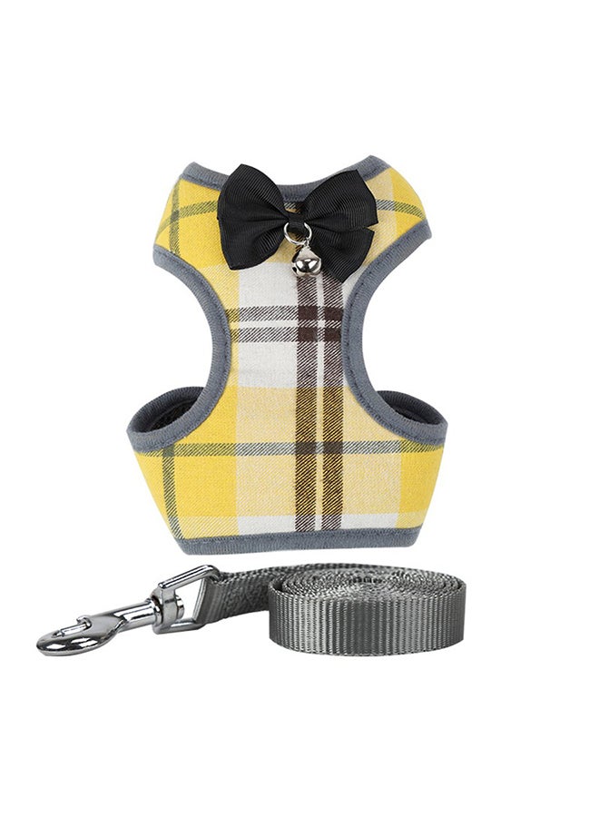 Adjustable Pet Harnesses With Leash Yellow/Grey/Black 120cm