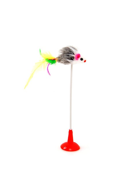 Vertical Feather Mouse Cat Toy Multicolour 20 x 5cm