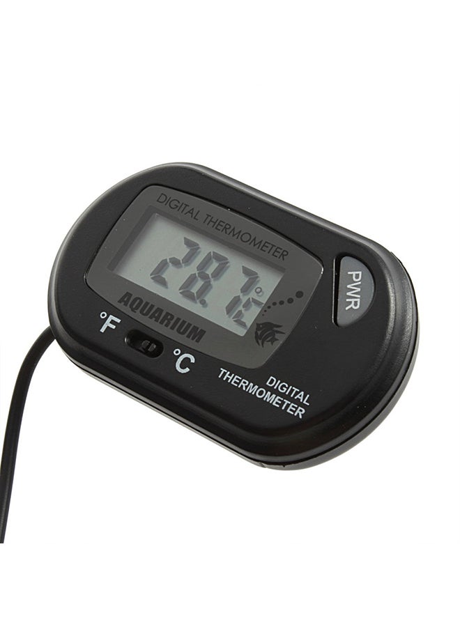 ميزان حرارة رقمي لحوض السمك بشاشة LCD أسود - Image 3