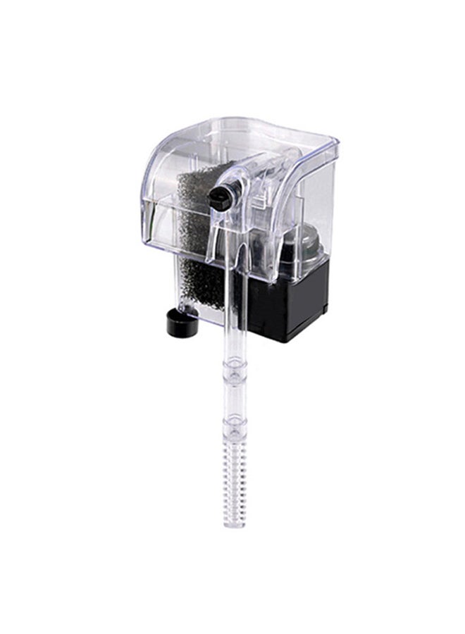 فلتر شلال لحوض الأسماك شفاف/ أسود 19.8 x 8سم