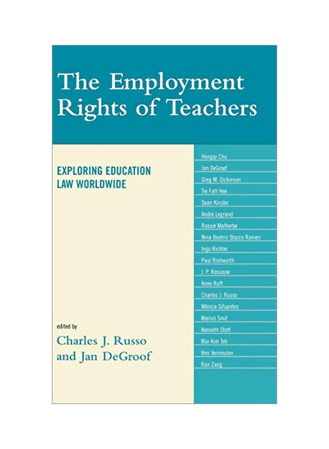 The Employment Rights Of Teachers: Exploring Education Law Worldwide Hardcover English - 16 Jan 2009