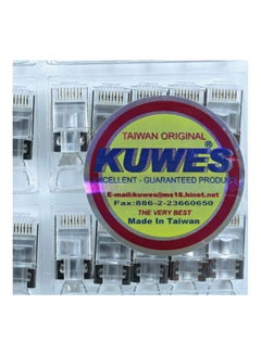 Kuwes Pack Of 100 Super 7 10G RJ45 Cat7 Connectors Silver/Clear  - Image 3