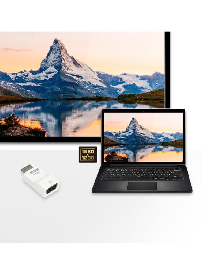 أتين محول مدخل HDMI إلى مخرج VGA أبيض/فضي - Image 3