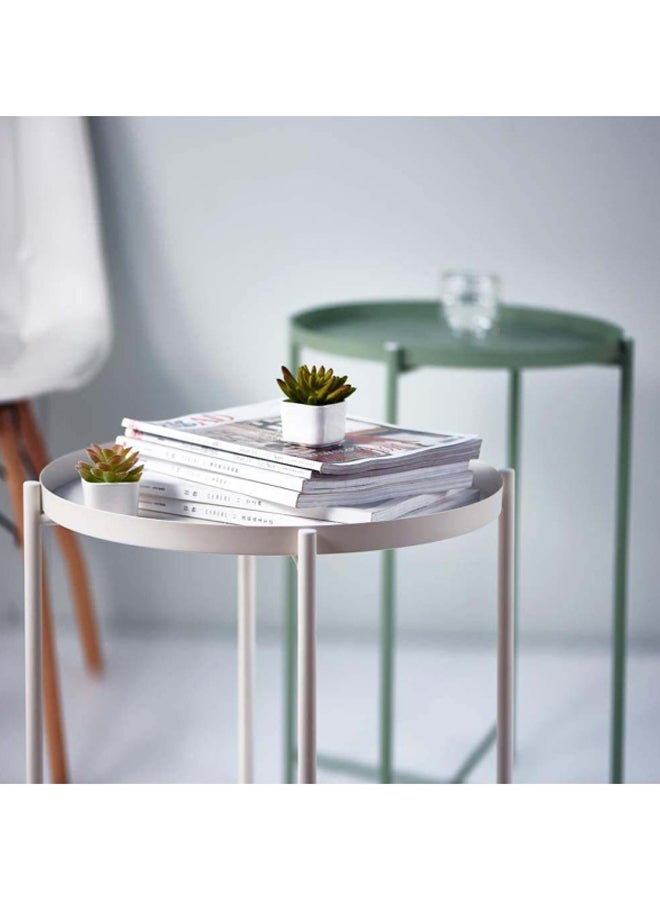 Neo Front Round Coffee Table White 45x45x53cm  - Image 3