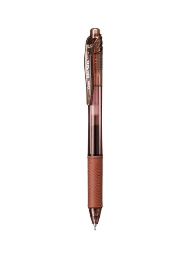 Pack Of 12 Energel-X Retractable Pens Brown