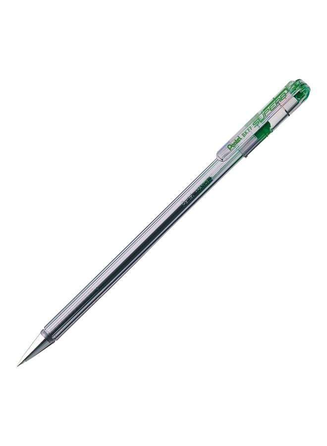 12-Piece Superb Ballpoint Pen Set Clear/Green/Silver