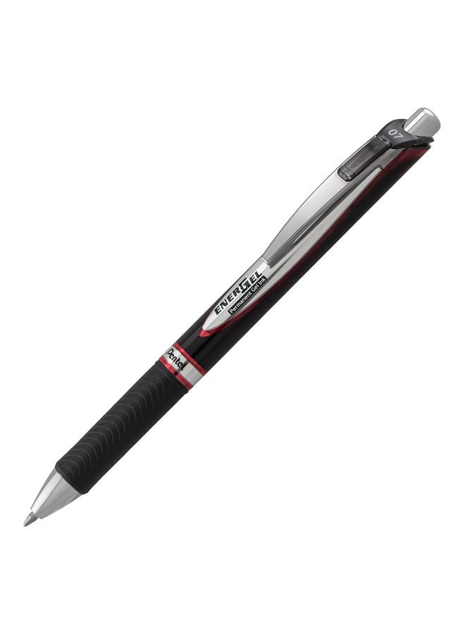 مجموعة أقلام جل إنيرجل قابلة للسحب من 12 قطعة أسود/ فضي/ أحمر
