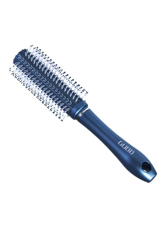 غوب - فرشاة شعر دائرية من البلاستيك أزرق/ أبيض 23x5سم - Image 1