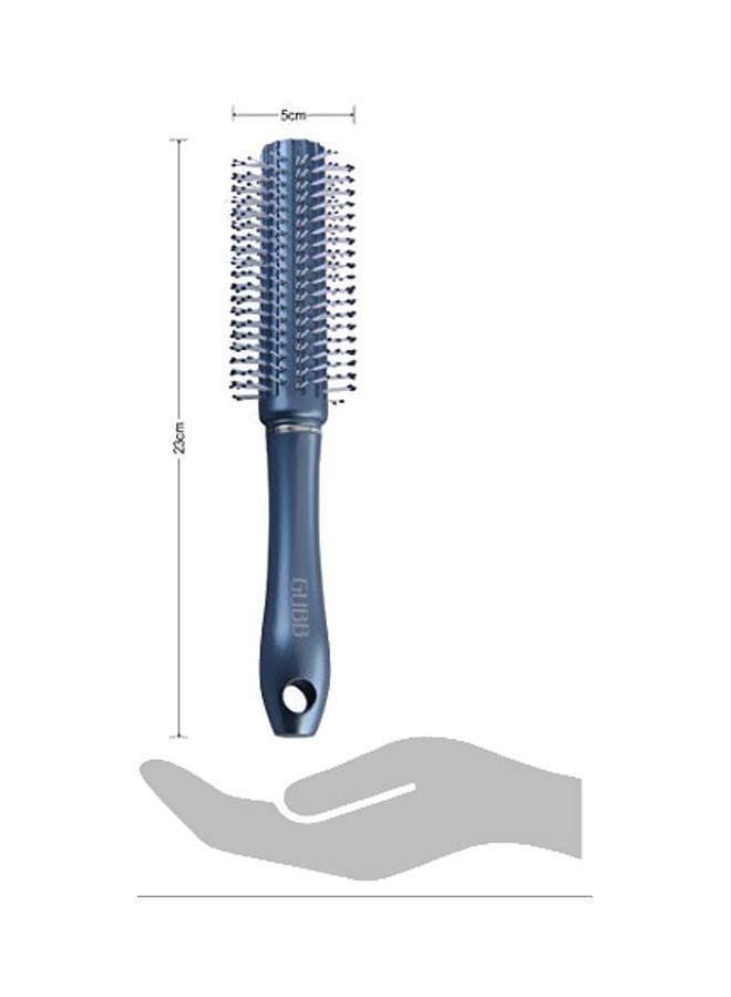 غوب - فرشاة شعر دائرية من البلاستيك أزرق/ أبيض 23x5سم - Image 1