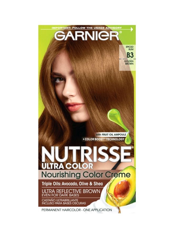 Garnier - 4-Piece Nutrisse Ultra Nourishing Permanent Hair Color Set B3 Golden Brown - Image 1