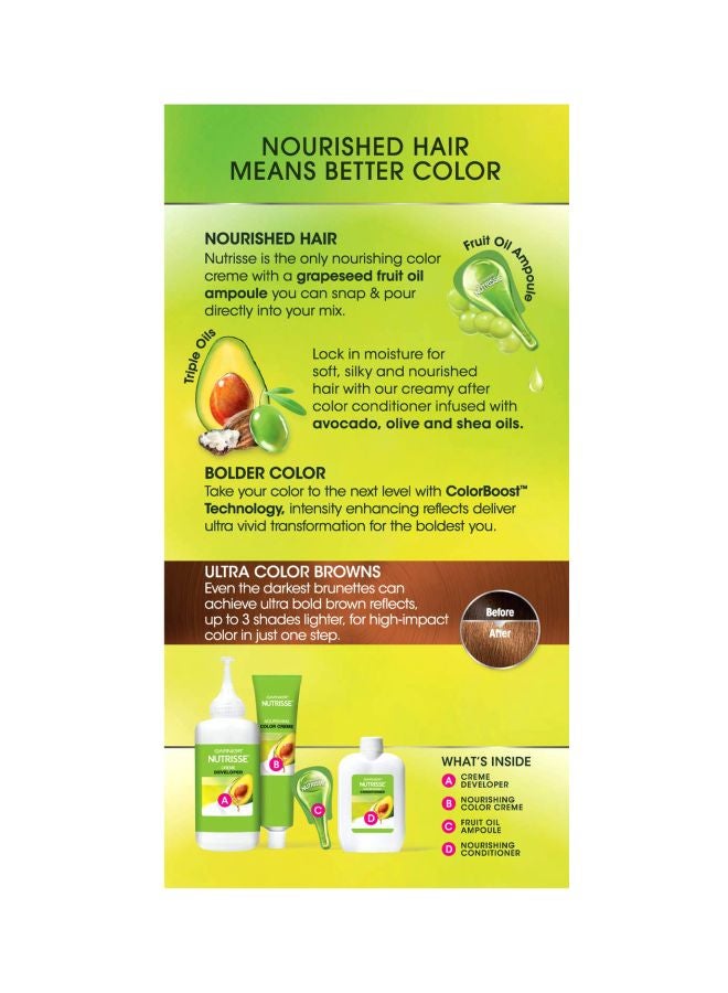 Garnier - 4-Piece Nutrisse Ultra Nourishing Permanent Hair Color Set B3 Golden Brown - Image 1