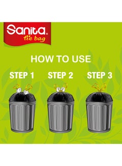 Sanita Biodegradable Tie Bag Black 85x78cm  - Image 4