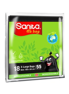 Sanita Disposable Tie Bag Black 100 x 84cm  - Image 1