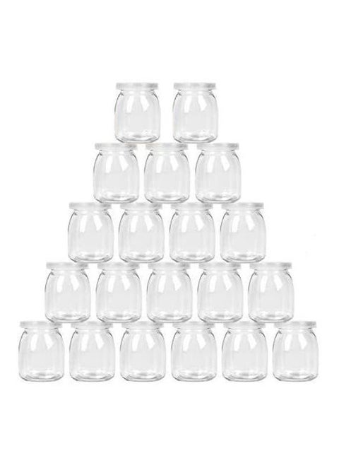 20-Piece Jar With Lid Clear 20 x 100ml