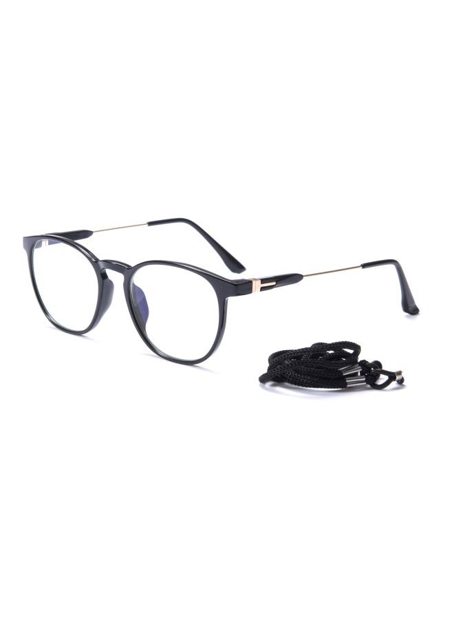 TFL - Women's Round Anti-Glare Eyeglasses Frame With Strap - Image 1