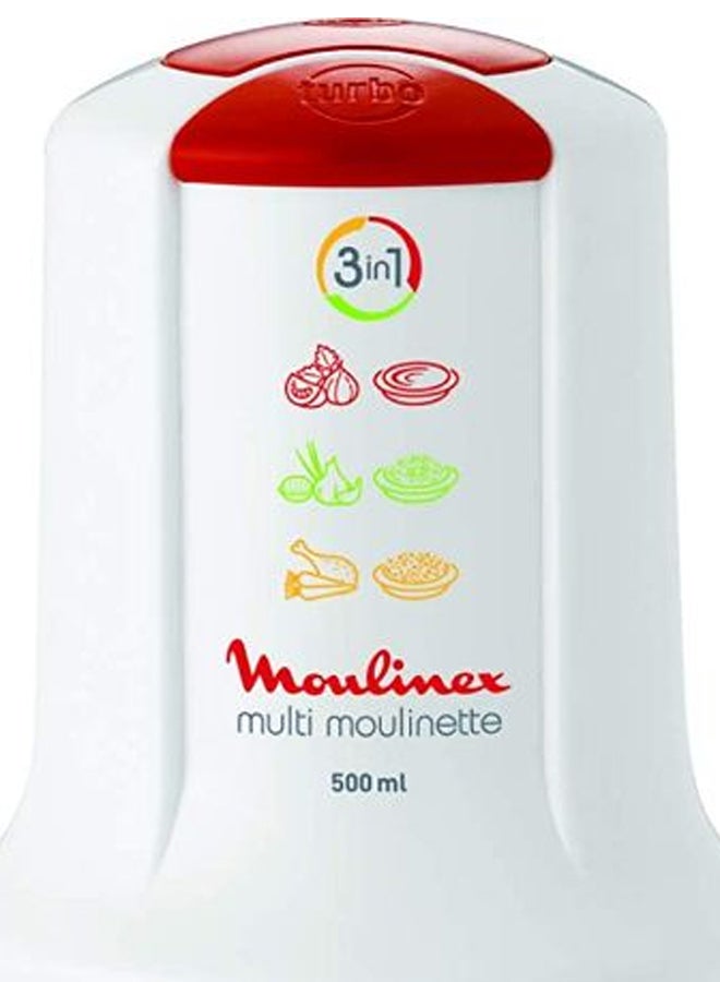 Moulinex Multi Moulinette Chopper With Molokhia Blade, 500 W AT7191EG White  - Image 3