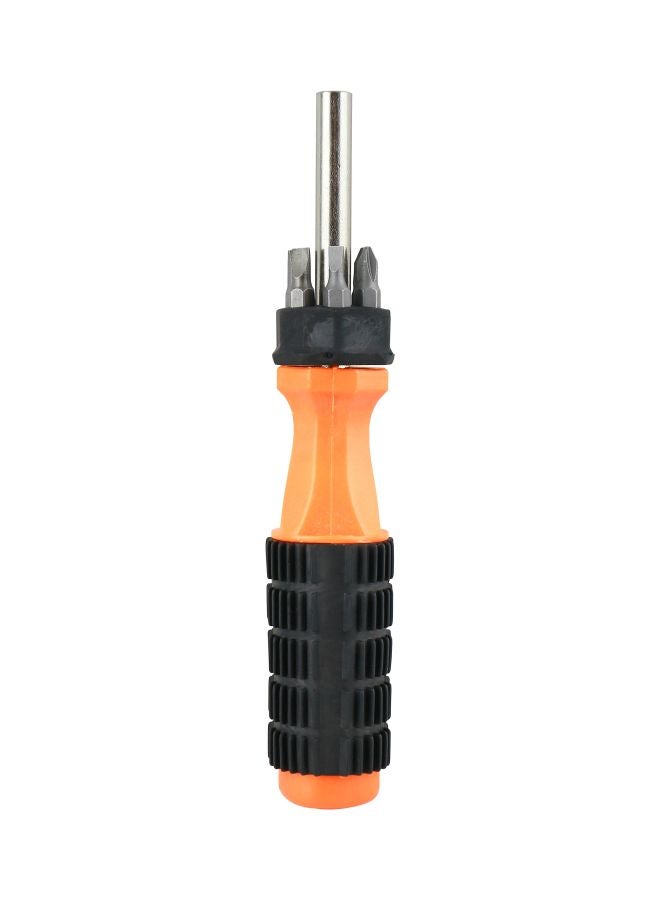 MEGA 6-In-1 Screwdriver Orange/Black/Silver 26x9x4cm - Image 1