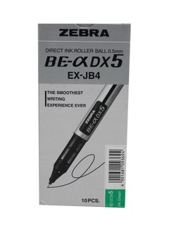 ZEBRA 10-Piece DX5 Direct Ink Roller Pen Set Grey/Green  - Image 2