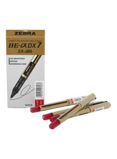 ZEBRA 10-Piece DX7 Direct Ink Roller Pen Set Gold/Red  - Image 1