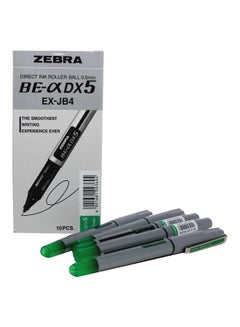 ZEBRA 10-Piece DX5 Direct Ink Roller Pen Set Grey/Green  - Image 1